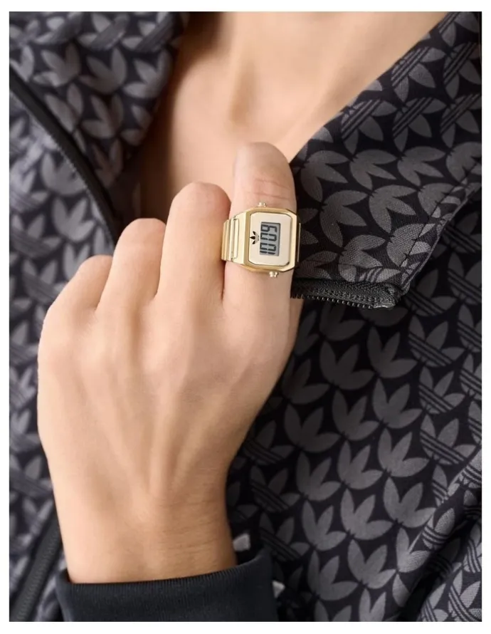 adidas Digital Two Ring Watch AOST26036 in Gold