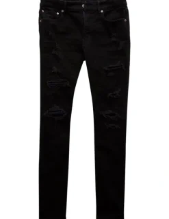 American Eagle Air Flex+ Ripped Slim Jeans in Always Black