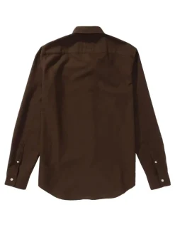 American Eagle Everyday Slim Oxford Button-Up Shirt in Chocolate