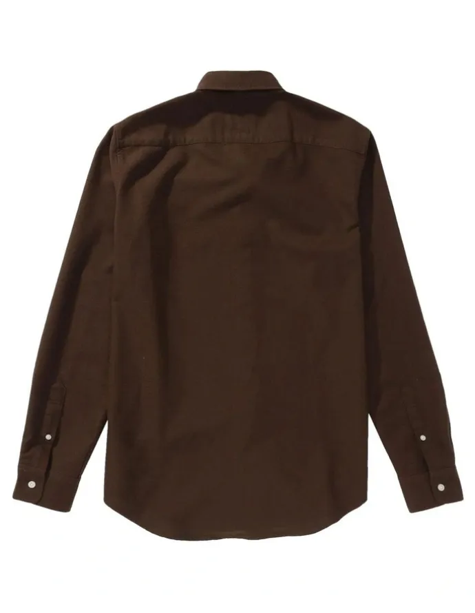 American Eagle Everyday Slim Oxford Button-Up Shirt in Chocolate