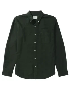 American Eagle Everyday Slim Oxford Button-Up Shirt in Deep Forest Green