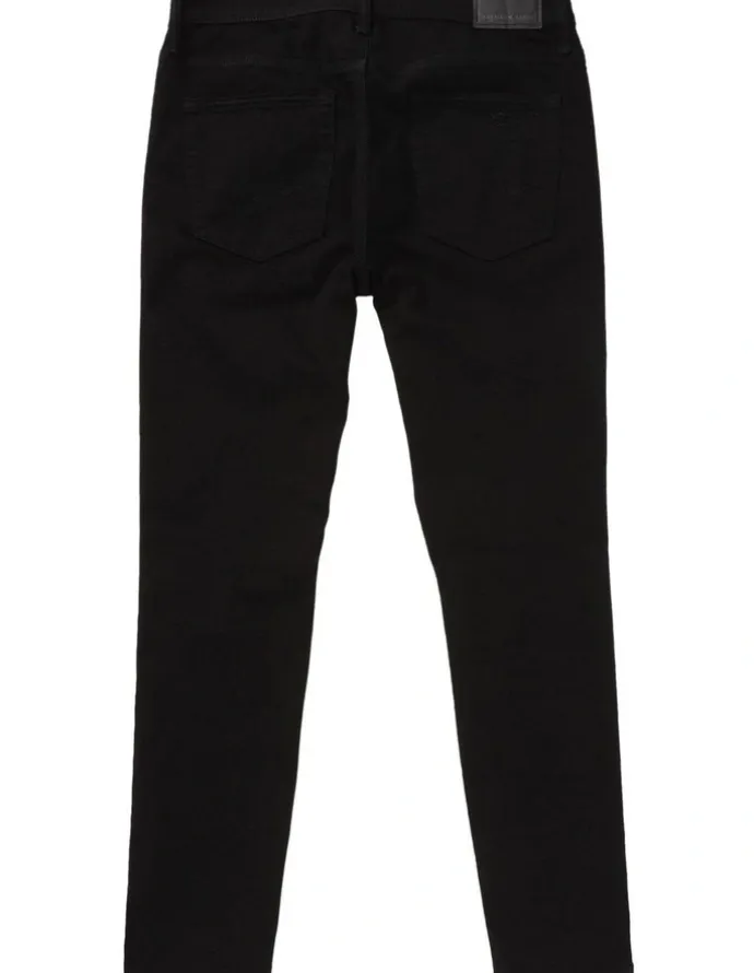 American Eagle Flex Athletic Skinny Patched Jeans in Always Black
