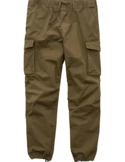 American Eagle Flex Relaxed Straight Cargo Pant in Green Olive