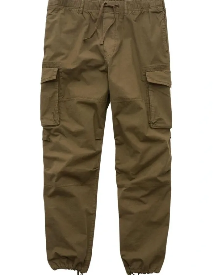 American Eagle Flex Relaxed Straight Cargo Pant in Green Olive