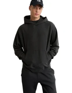 American Eagle Laidback Luxe Heavyweight Hoodie in Dark Shadow