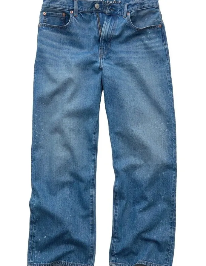 American Eagle Loose Jeans in Brilliant Blue