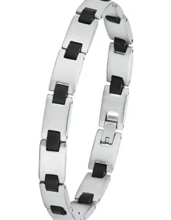 Amor Two Tone 21cm Stainless Steel Bracelet In Black