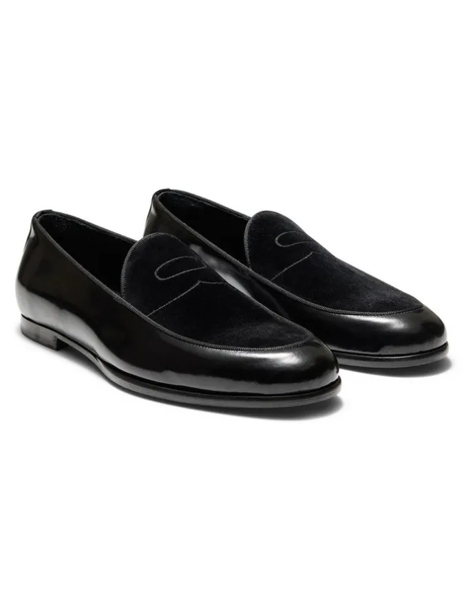 Aquila Bass Penny Loafers in Black