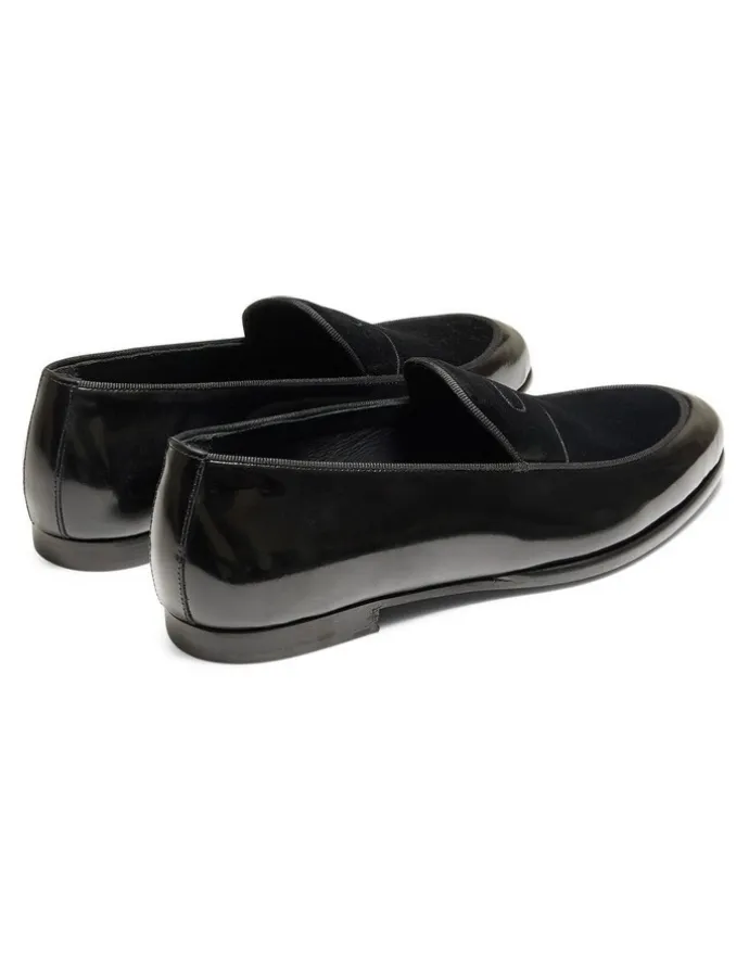 Aquila Bass Penny Loafers in Black