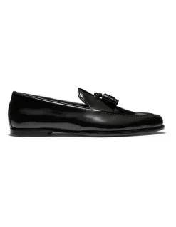 Aquila Bass Tassel Loafers in Black
