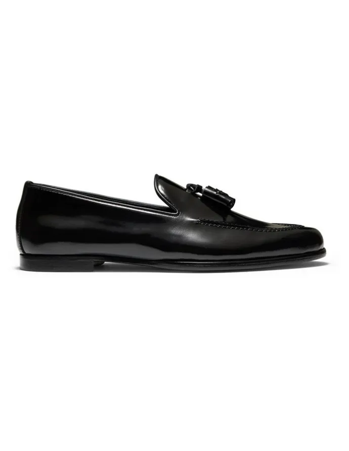 Aquila Bass Tassel Loafers in Black