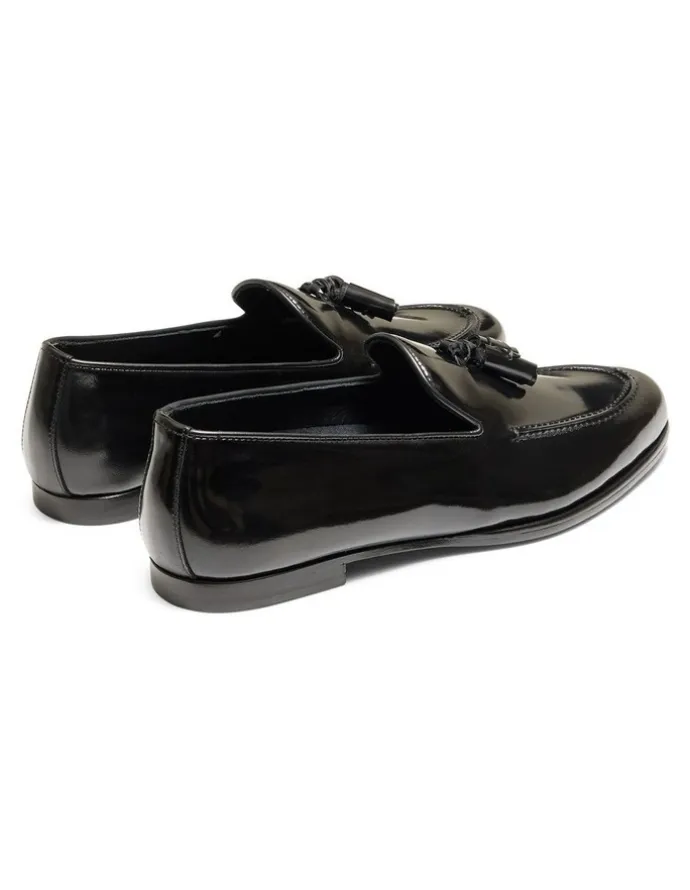 Aquila Bass Tassel Loafers in Black
