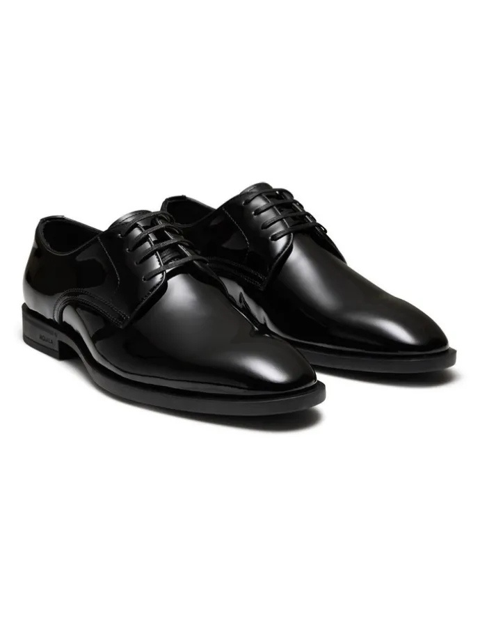 Aquila Bernard Derby Shoes in Patent Black