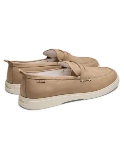Aquila Breeze Nubuck Loafers in Sand