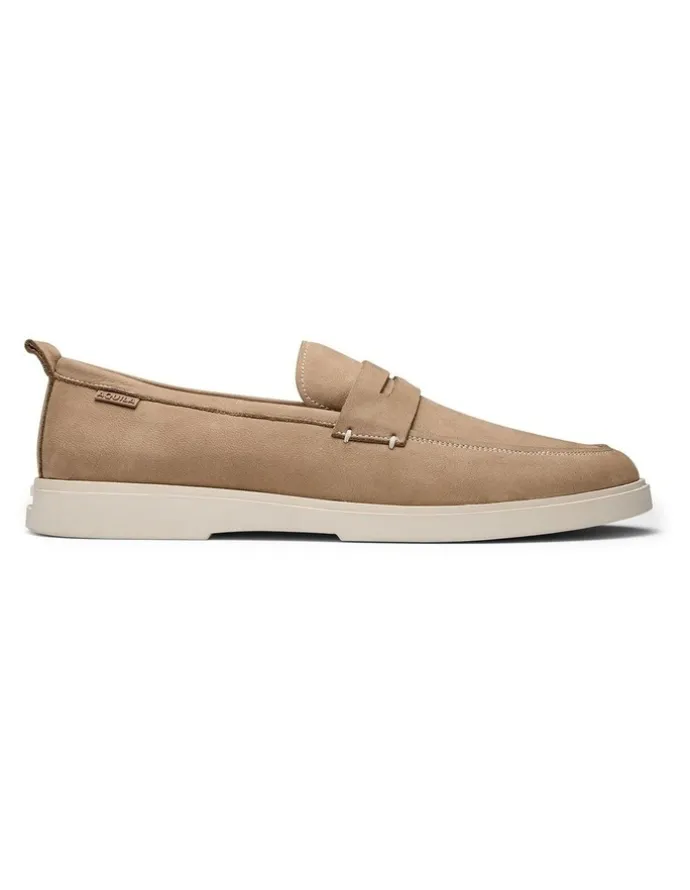 Aquila Breeze Nubuck Loafers in Sand