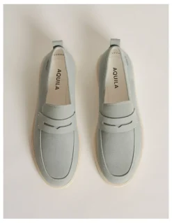Aquila Breeze Nubuck Loafers in Sky