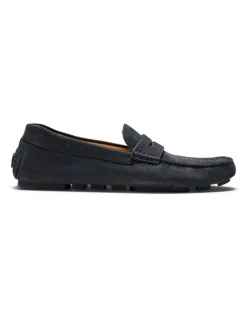 Aquila Cisco Nubuck Driving Shoes in Midnight