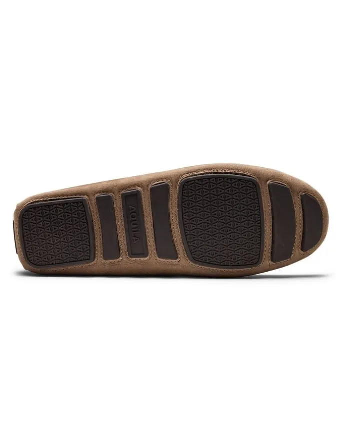 Aquila Cisco Nubuck Driving Shoes in Taupe