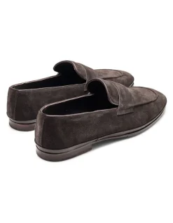 Aquila Corso Suede Loafers in Dark Brown