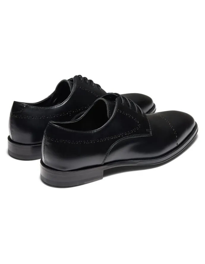 Aquila Cortland Brogue Derby Shoes in Black