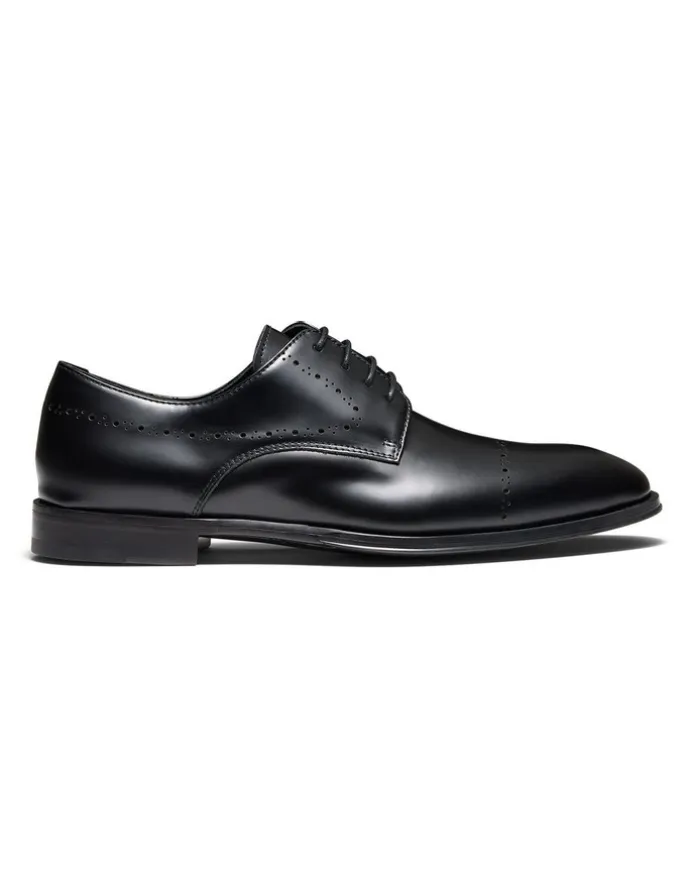 Aquila Cortland Brogue Derby Shoes in Black