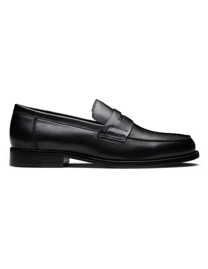 Aquila Dartmouth Leather Loafers in Black