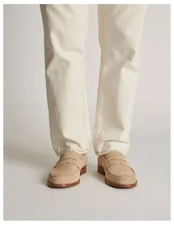 Aquila Dartmouth Suede Loafers in Sand