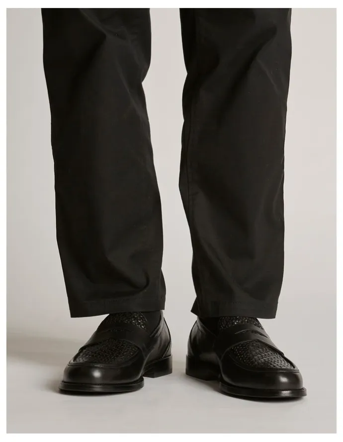 Aquila Dartmouth Weave Loafers in Black