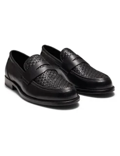 Aquila Dartmouth Weave Loafers in Black