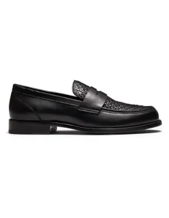 Aquila Dartmouth Weave Loafers in Black