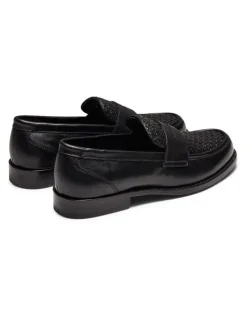Aquila Dartmouth Weave Loafers in Black