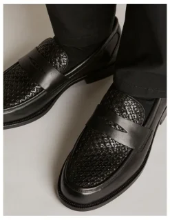 Aquila Dartmouth Weave Loafers in Black
