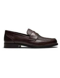 Aquila Dartmouth Weave Loafers in Brown