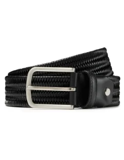 Aquila Devon Leather Belt in Black