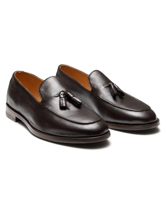 Aquila Elias Tassel Loafers in Brown