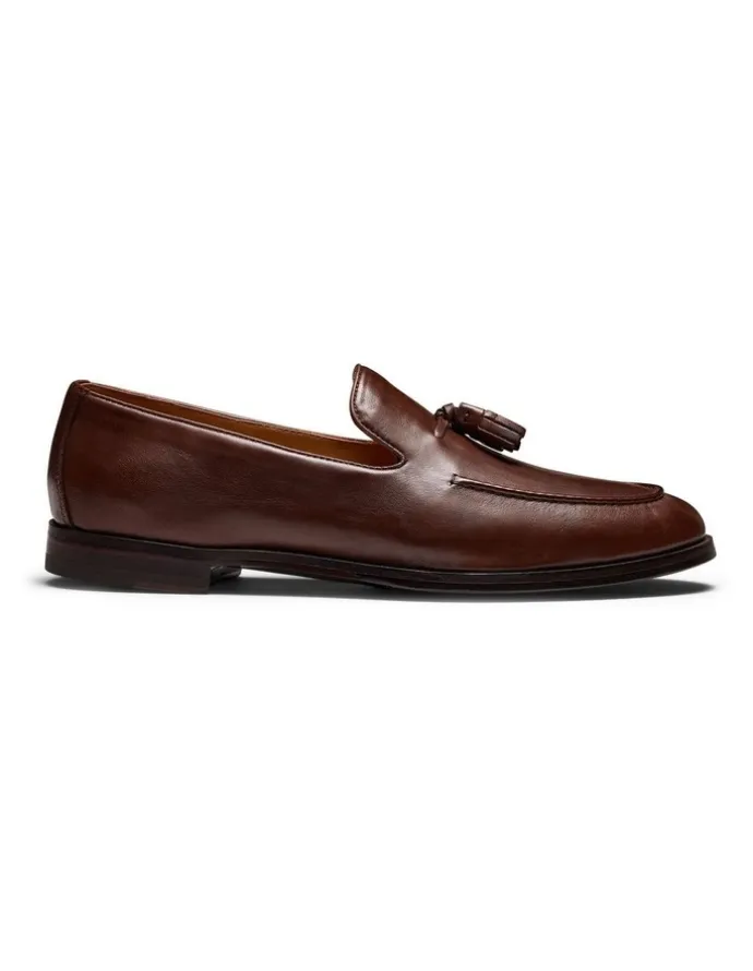 Aquila Elias Tassel Loafers in Brandy