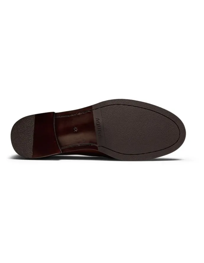 Aquila Elias Tassel Loafers in Brandy