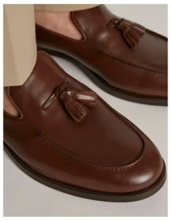 Aquila Elias Tassel Loafers in Brandy