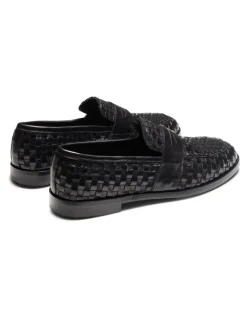 Aquila Elliot Penny Loafers in Black Patent