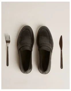 Aquila Elliot Penny Loafers in Black