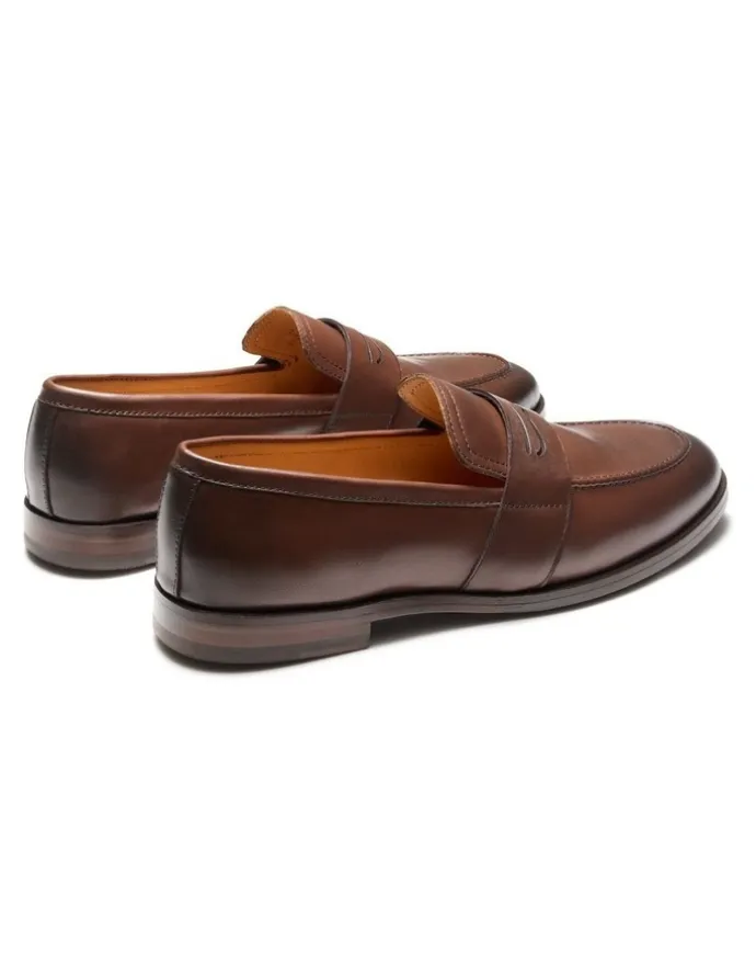 Aquila Elliot Penny Loafers in Tan