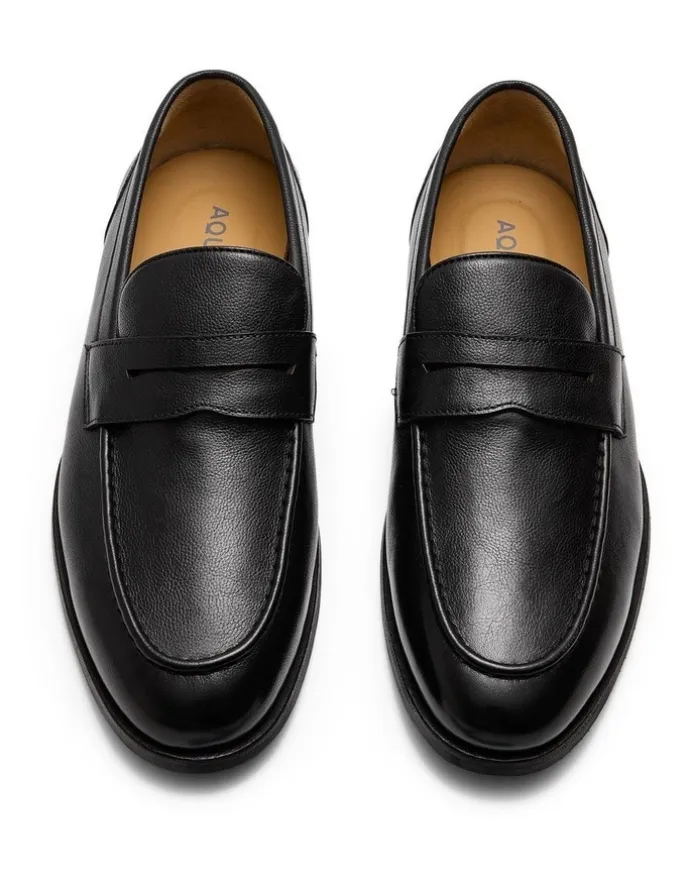 Aquila Elton Penny Loafers in Black