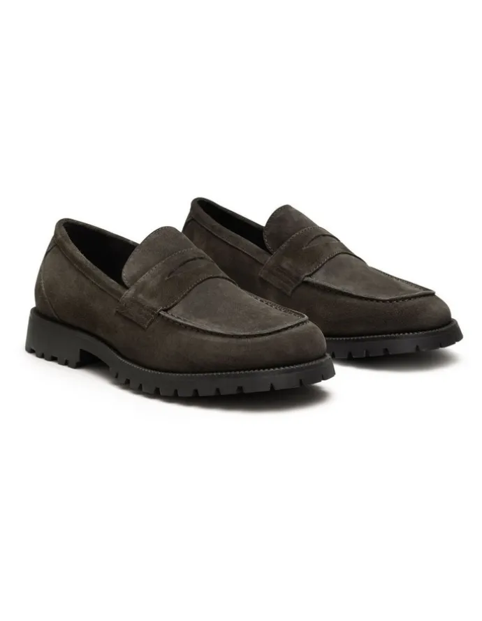 Aquila Ezra Loafers in Charcoal