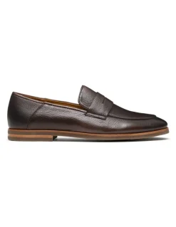 Aquila Giacomo Leather Loafers in Dark Brown
