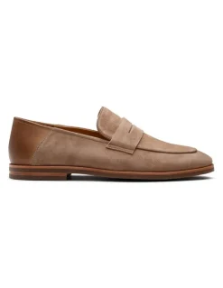 Aquila Giacomo Suede Loafers in Taupe