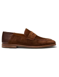 Aquila Giacomo Suede Loafers in Brown