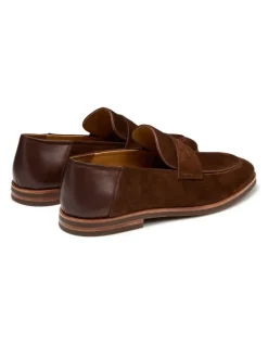 Aquila Giacomo Suede Loafers in Brown