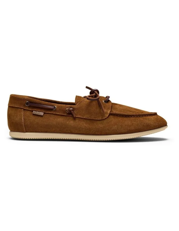 Aquila Keel Suede Boat Shoes in Tan