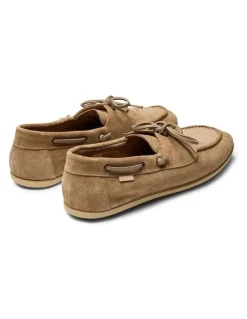 Aquila Keel Suede Boat Shoes in Sand