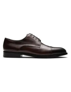 Aquila Ludlow Leather Derby Shoes in Brown